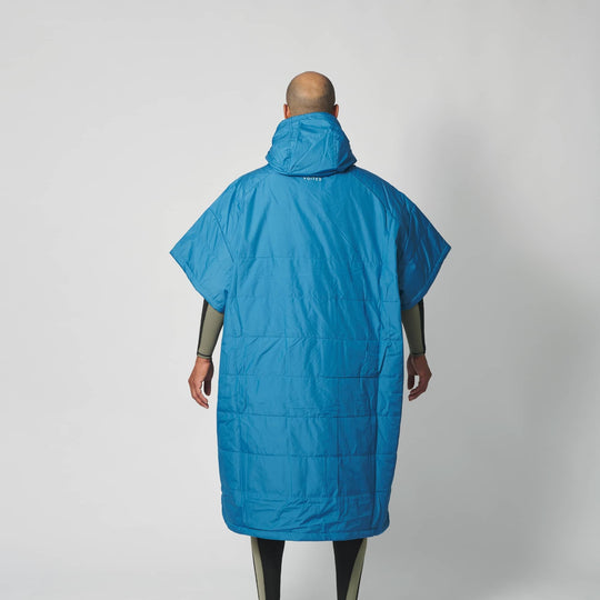 VOITED 2nd Edition Outdoor Poncho for Surfing, Camping, Vanlife & Wild Swimming - Blue Steel