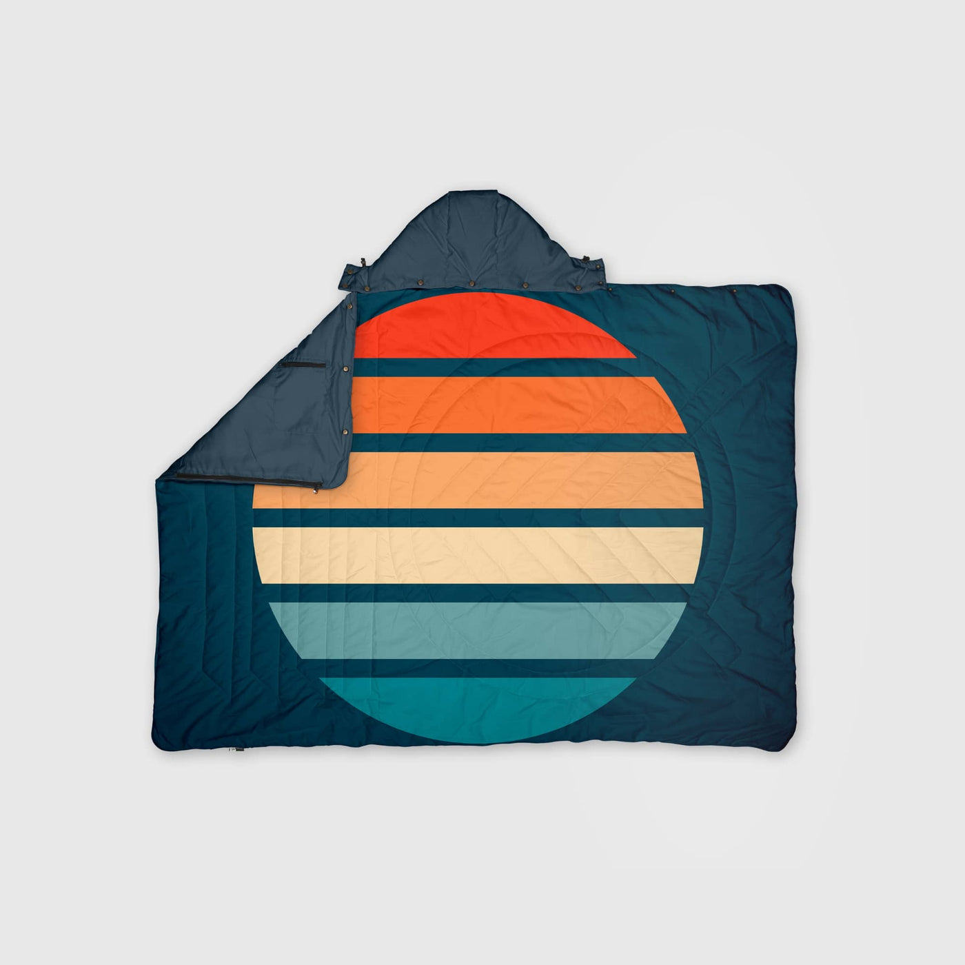VOITED Recycled Ripstop Travel Blanket - Sunset Stripes