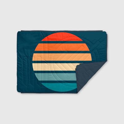 VOITED Recycled Ripstop Outdoor Camping Blanket - Sunset Stripes