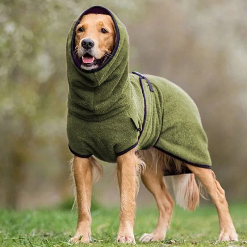 Fleece Velvet Soft Hoodies Jacket Pet Dog Clothing Golden Retriever Dog Thick Warm Vest Coat Universal Pets Clothes