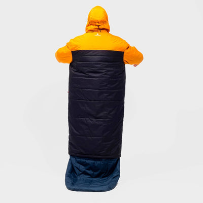 VOITED Premium Slumber Jacket for Camping, Vanlife & Indoor - Desert / Black / Navy
