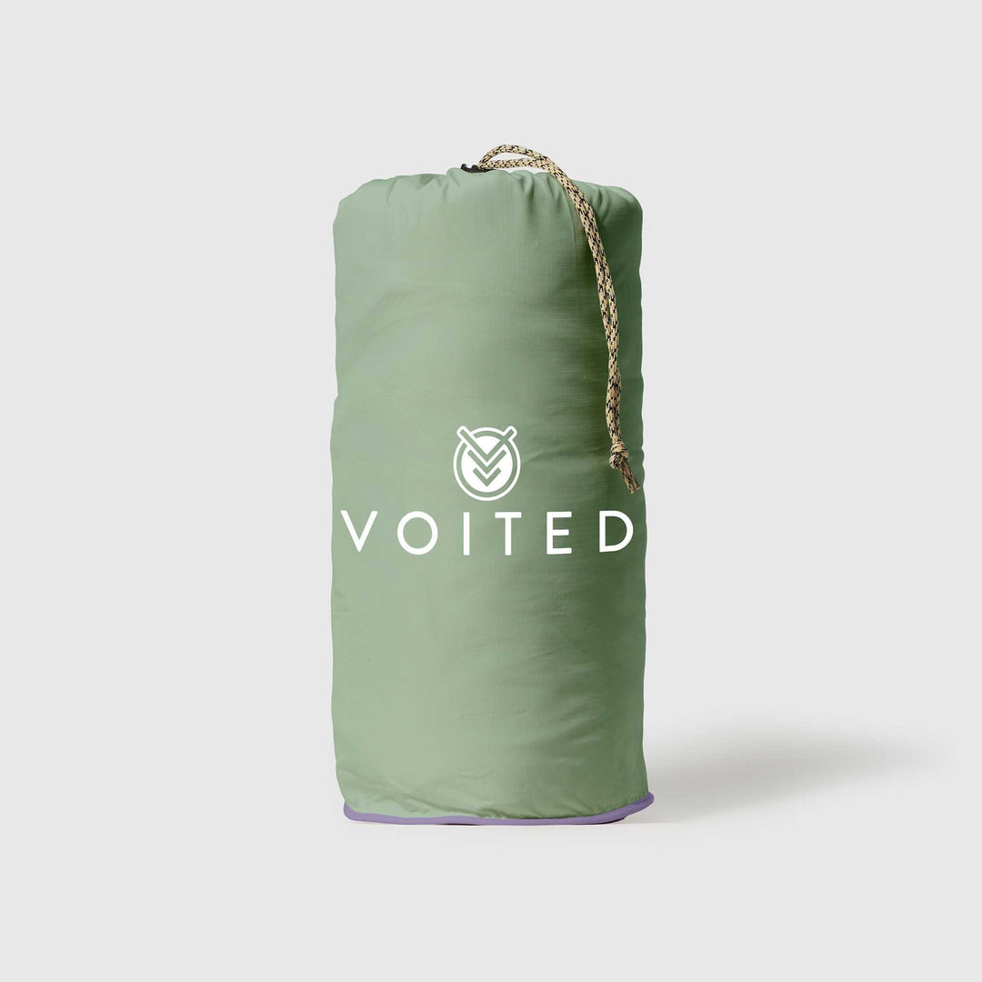 VOITED Recycled Ripstop Outdoor Camping Blanket - Cameo Green/Digital Lavender