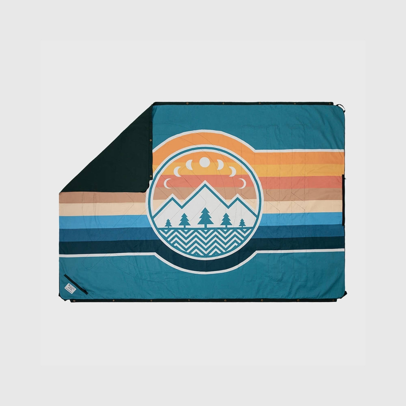 VOITED Compact Picnic & Beach Blanket - Camp Vibes / Blue Lagoon