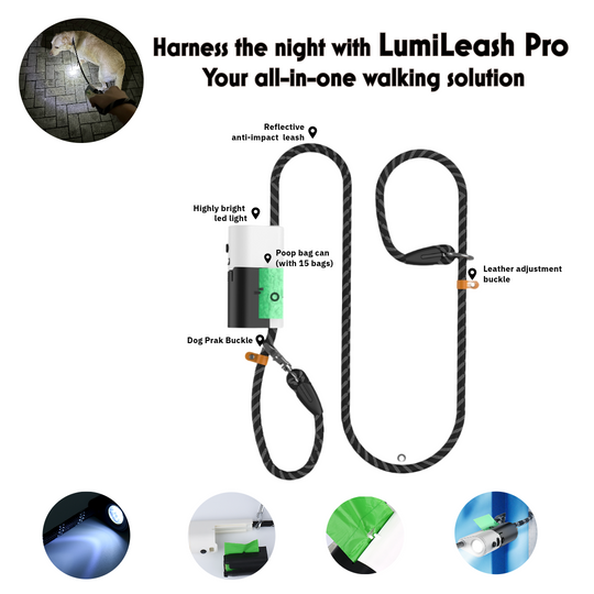 AnniePaw Patent LumiLeash Pro: All-in-One Dog Leash